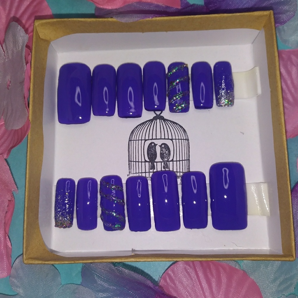 Reusable Press On Nails Ultraviolet Unicorn Gel - Picture 4 of 6